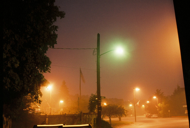 thunder storm in the city