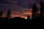 Sunset at Sunset Creek, Half Dome in Silhouette